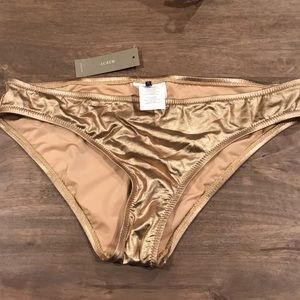 J.Crew gold bikini bottom - NWT - M